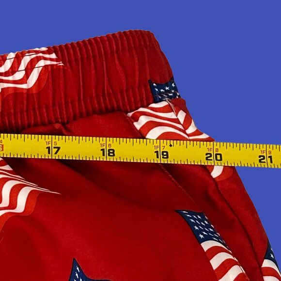 Bass Pro Shops Swim Trunks Red w/American Flags Patriotic July 4th Men’s XL NWOT - Picture 14 of 16